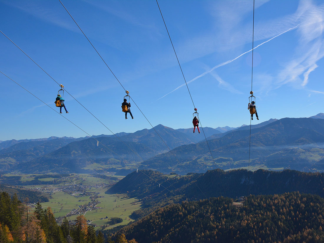 Die Zipline im Gröbmingerland